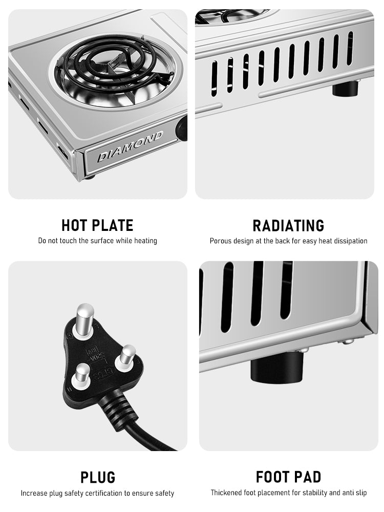 Diamond - Stainless Steel Spiral Stove